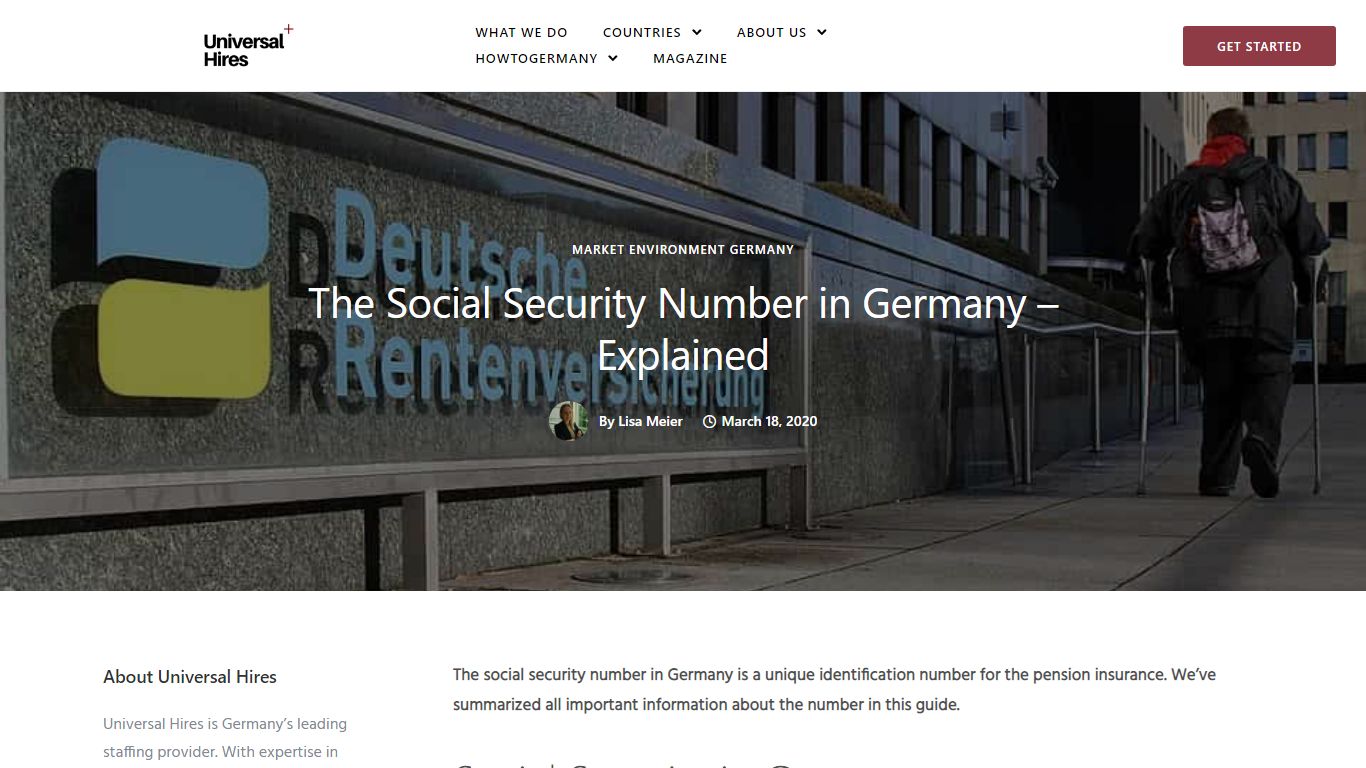 The Social Security Number in Germany - Universal Hires