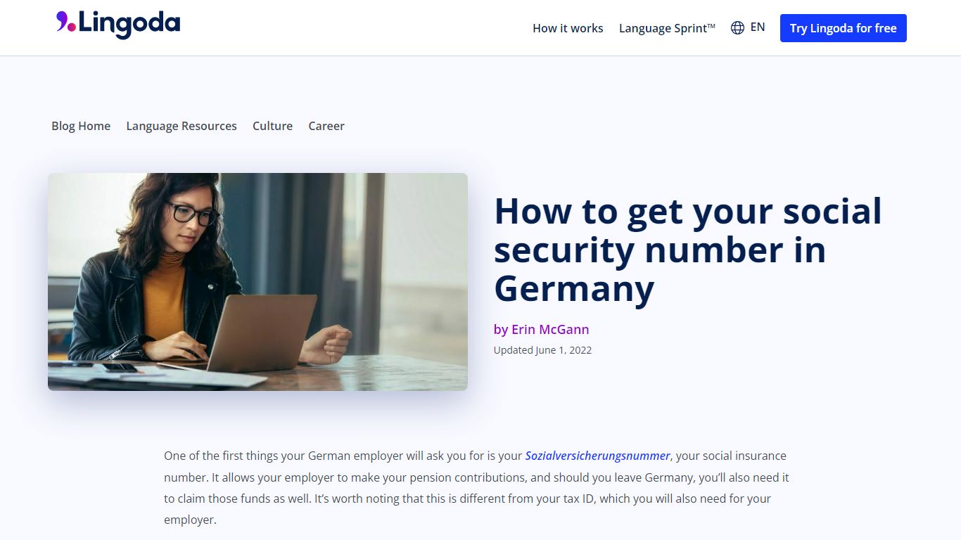 How to get your social security number in Germany - Lingoda