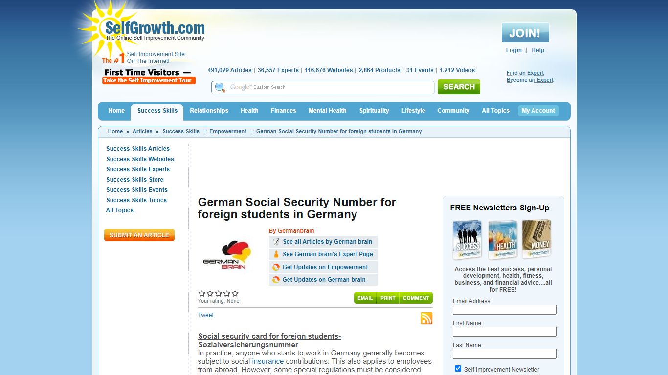 German Social Security Number for foreign students in Germany